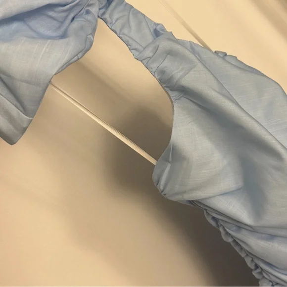 Zimmermann Bow Detail Mini Dress Blue Cutout Chic - Picture 7 of 11